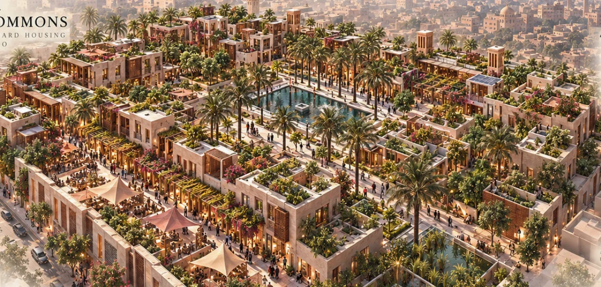 Fustat Breathing Commons: architectural concept visual by MSK26-T11